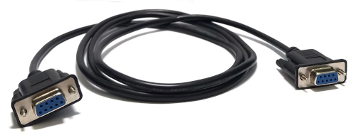 DB9 F to DB9 F Cross Cable Black 1.5m